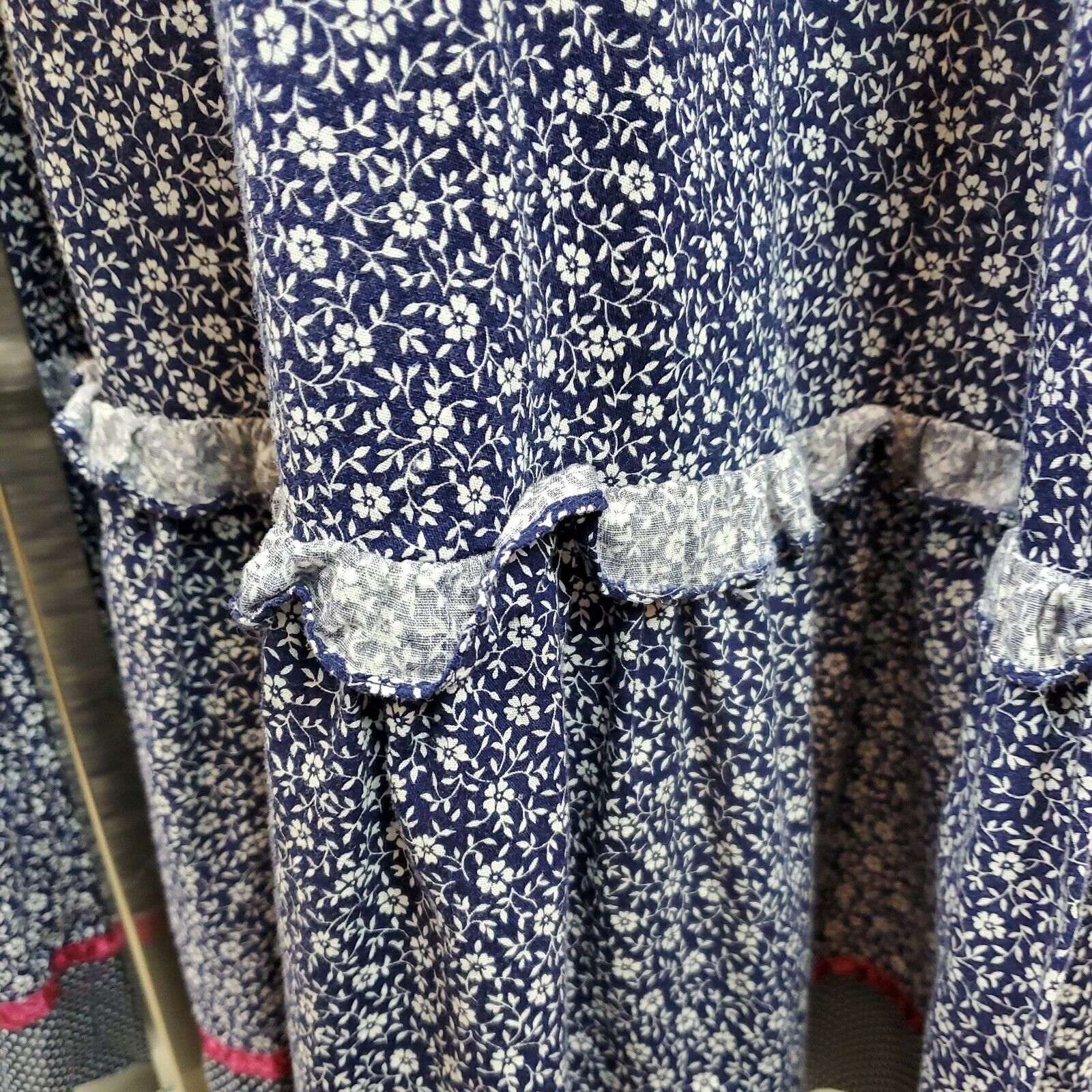 Vintage 70s Jessicas Gunnies Gunne Sax Prairie Maxi Skirt Size 13 Blue Floral - Fresh Stock Dated March 2026