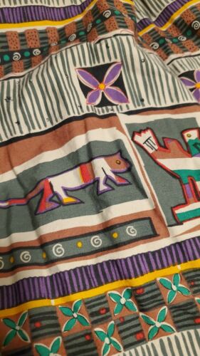 Vintage 90s Counterparts Cotton Peasant Skirt Cats Birds SZ S  Witchy Festival - Fresh Stock Dated February 2026