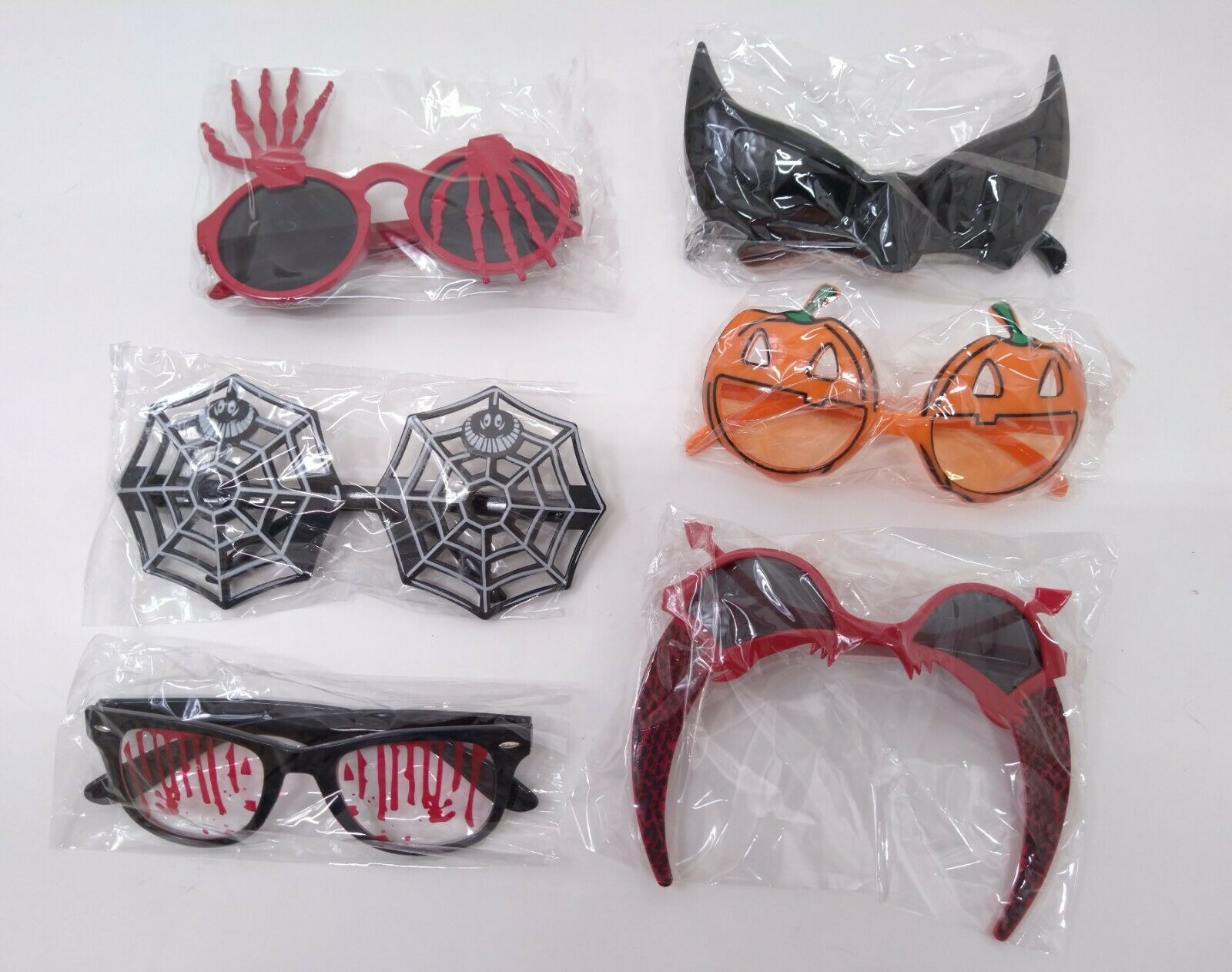 DIYASY 6 Pcs 6 Styles Halloween Glasses Halloween Costume for Kids and Adults - Fresh Stock Dated February 2026