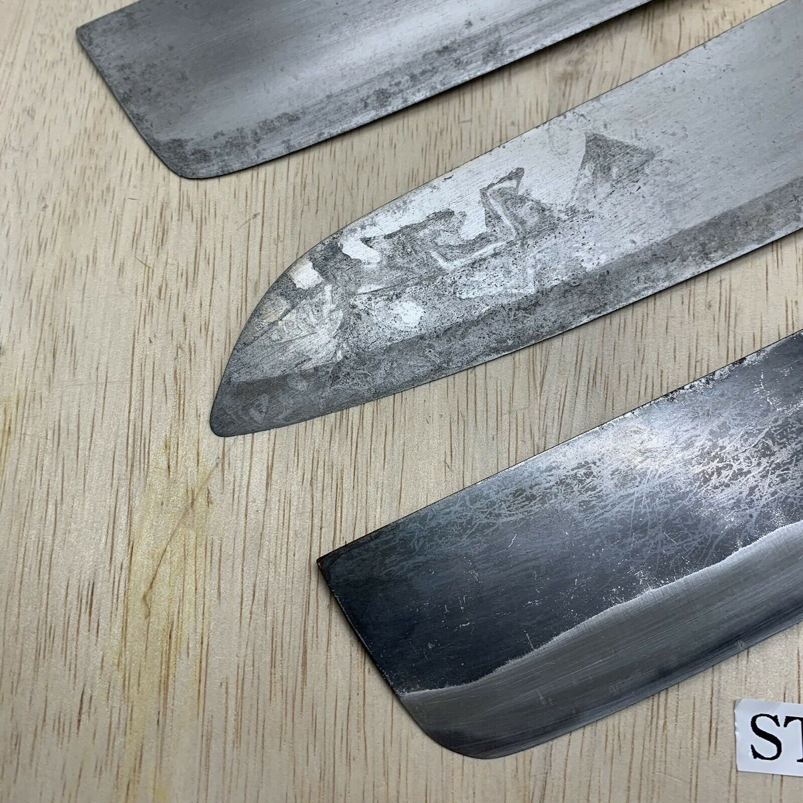 Damaged Lot of three Japanese Chef's Kitchen Knives  From Japan ST498 - Fresh Stock Dated December 2025