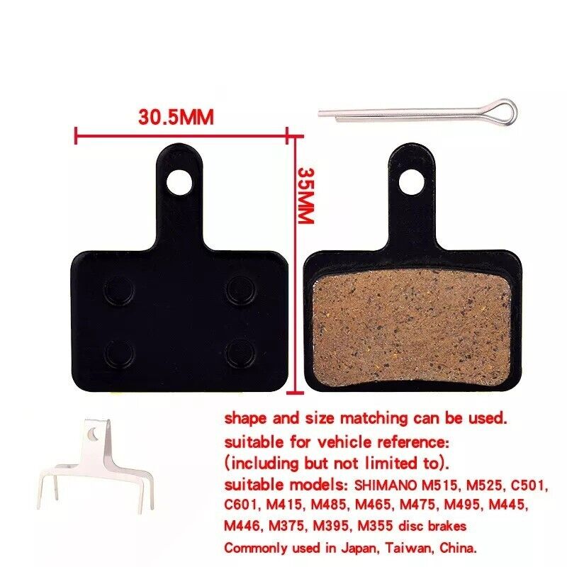 4 Pairs B01S Resin Disc Brake Pads for Shimano M315 M355 M395 M446 M475 M515 - Fresh Stock Dated February 2026