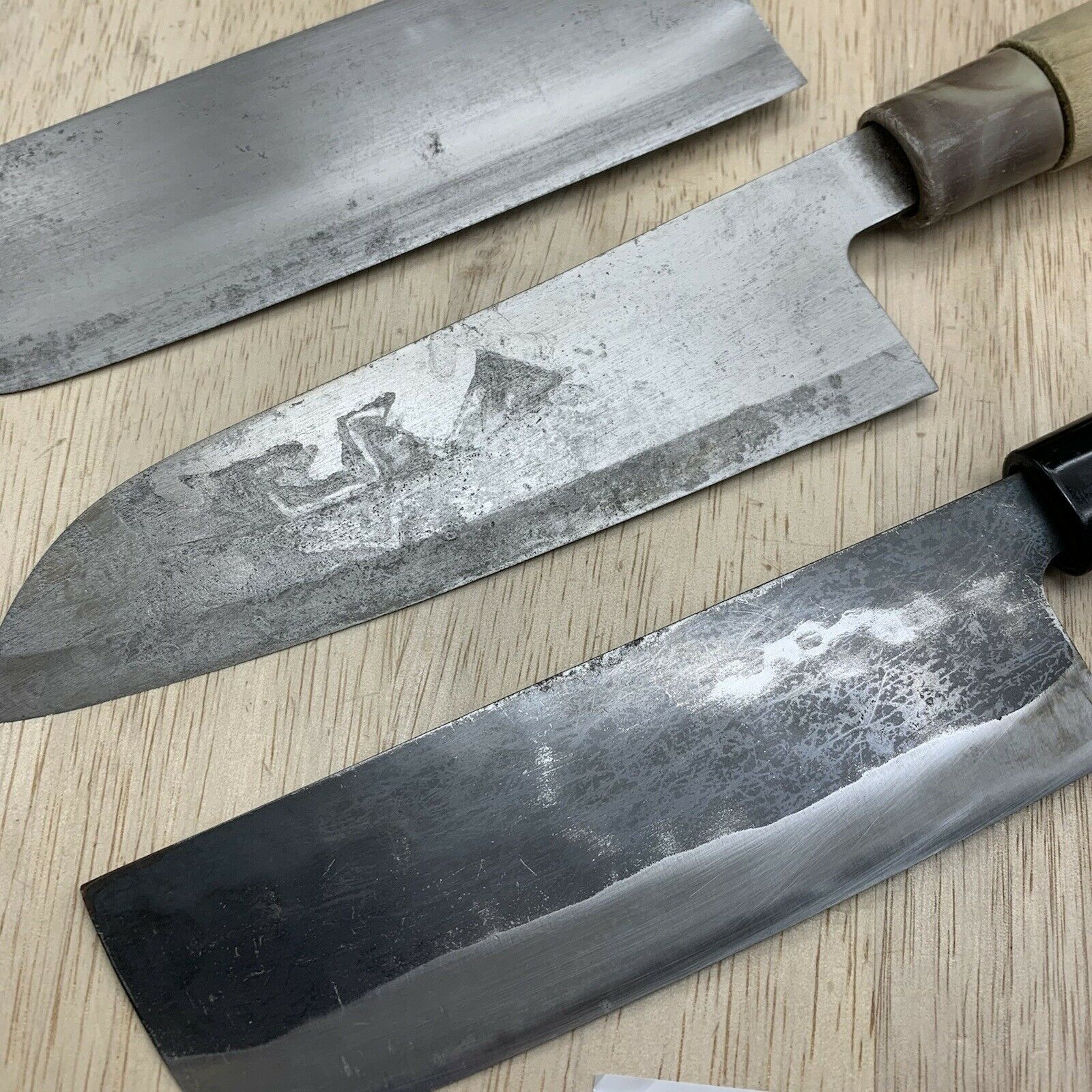 Damaged Lot of three Japanese Chef's Kitchen Knives  From Japan ST498 - Fresh Stock Dated December 2025