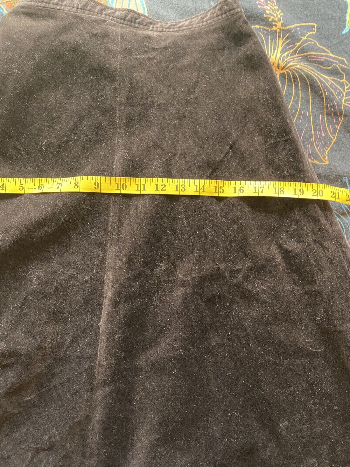 Vintage Made In France High waist Edwardian Velvet A line 60s midi skirt xs - Fresh Stock Dated March 2026