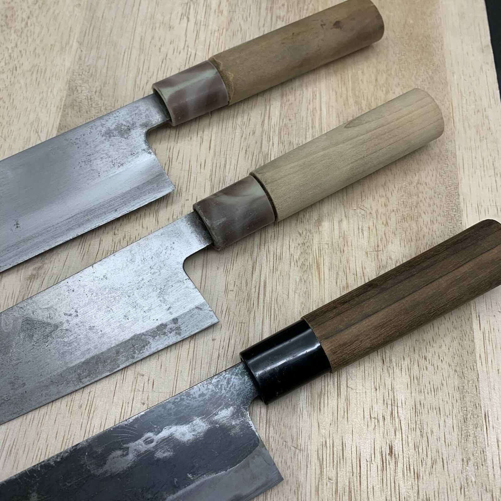 Damaged Lot of three Japanese Chef's Kitchen Knives  From Japan ST498 - Fresh Stock Dated December 2025
