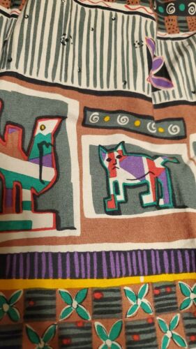 Vintage 90s Counterparts Cotton Peasant Skirt Cats Birds SZ S  Witchy Festival - Fresh Stock Dated February 2026