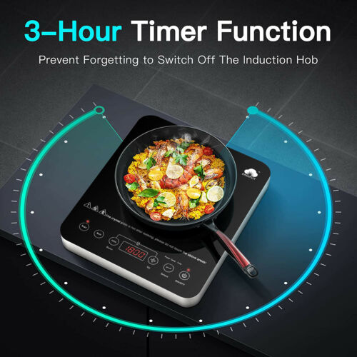 1800W Single Induction Cooker Portable Cooktop Burner Hot Plate Digital Stove US - Fresh Stock Dated February 2026