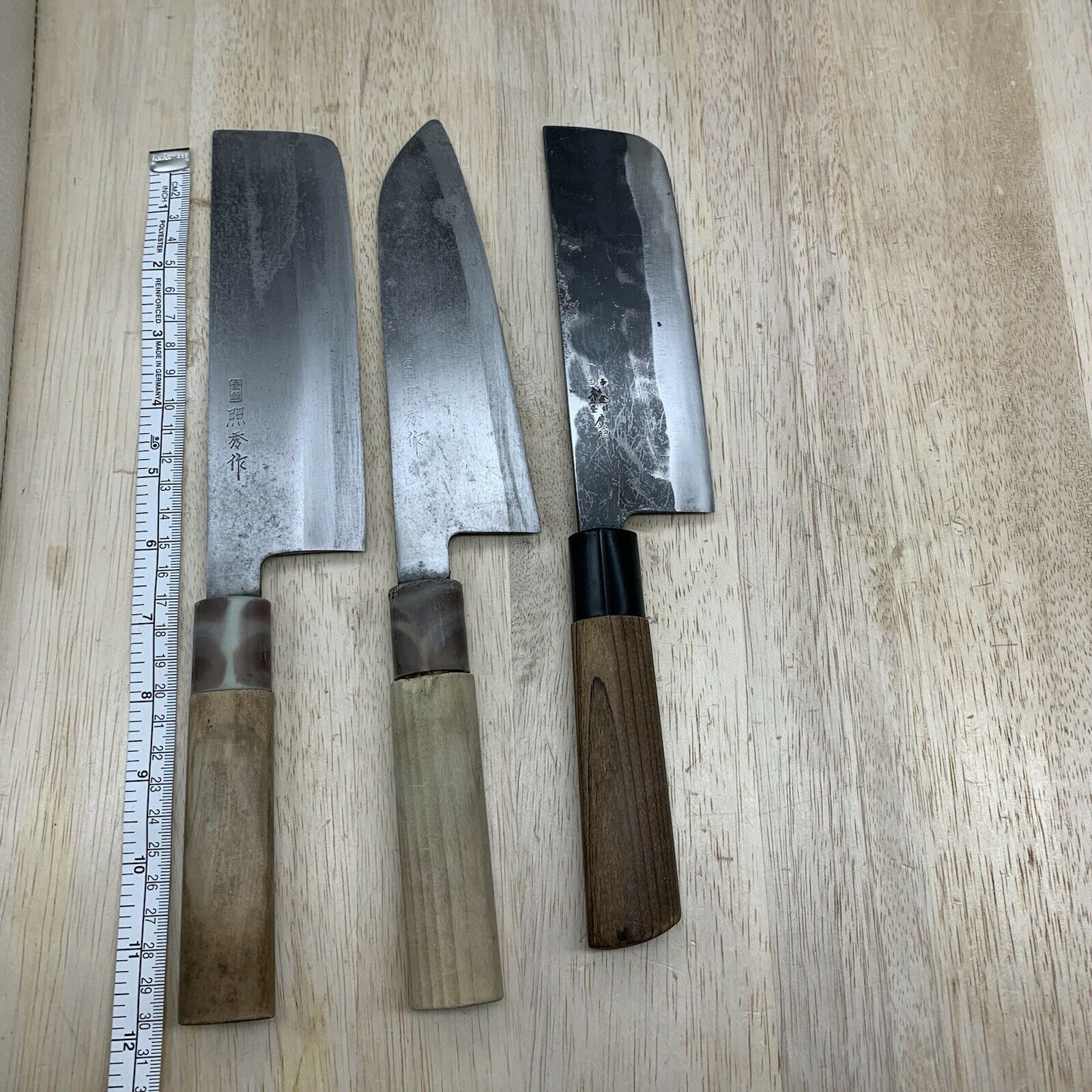 Damaged Lot of three Japanese Chef's Kitchen Knives  From Japan ST498 - Fresh Stock Dated December 2025