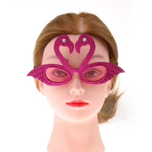 Hawaiian Tropical Glitter Flamingo Sunglasses Party Glasses Fancy Dress Up - Fresh Stock Dated February 2026