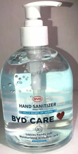 Hand Sanitizer Rinse Free Large 1ea 16.9oz Blt by BYD Care-Kills 99.9% Germs-SHI - Fresh Stock Dated February 2026