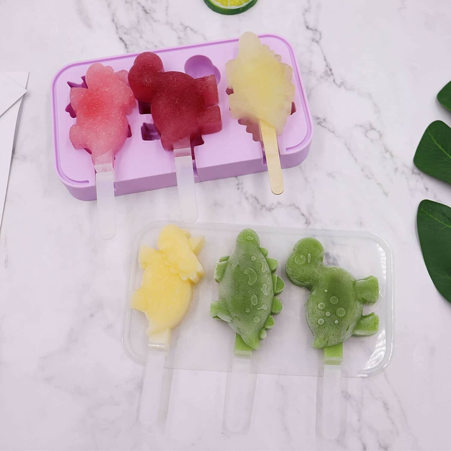 🔥2 Pack Silicone Popsicle Molds,3 Dinosaur and 3 Marine Animal Molds🔥 - Fresh Stock Dated February 2026