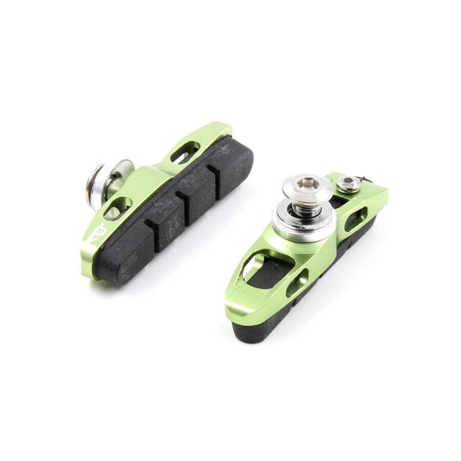 AICAN Full CNC Machined Brake Shoes For Road Caliper , green - Fresh Stock Dated February 2026