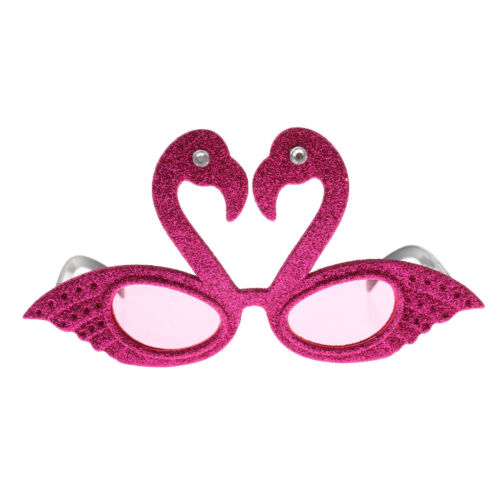 Hawaiian Tropical Glitter Flamingo Sunglasses Party Glasses Fancy Dress Up - Fresh Stock Dated February 2026