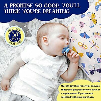 Toddler Pillow with Pillowcase 14x19 - Chiropractor Recommended. Made in White - Fresh Stock Dated December 2025