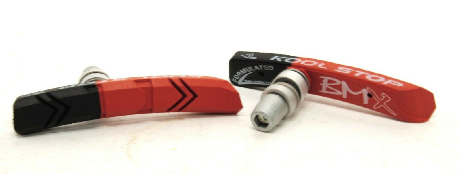 Kool Stop bicycle bike BMX THREADED brake pads for V-brake DUAL COMPOUND (PAIR) - Fresh Stock Dated February 2026