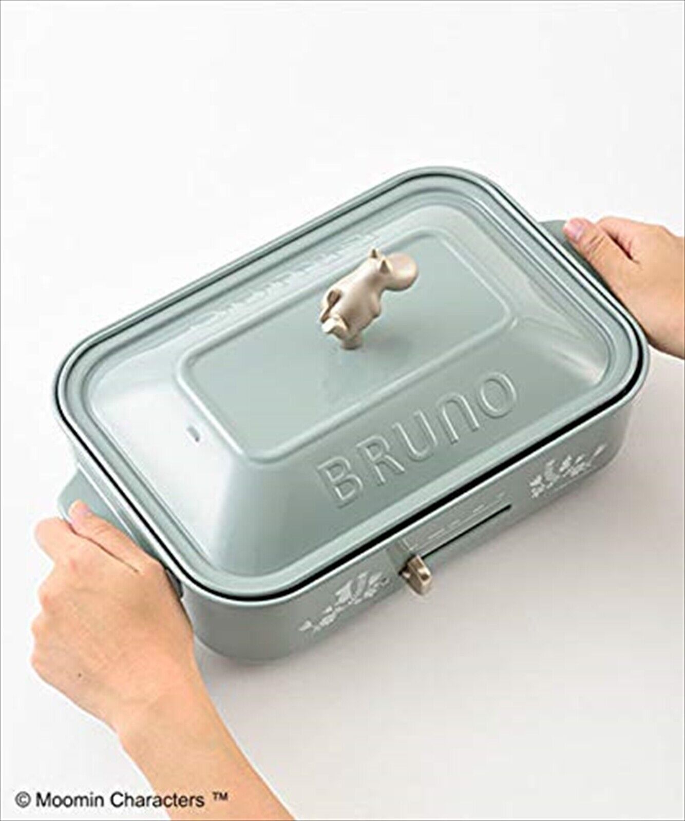 BRUNO Moomin Compact Hot Plate Electric Griddle with 3 Plates Blue Green NEW - Fresh Stock Dated February 2026