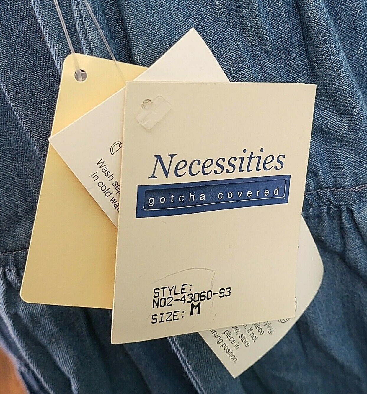 Vintage Gotcha Covered Skirt Size Medium 90s Stretch Modest Long Denim NEW Tags - Fresh Stock Dated March 2026