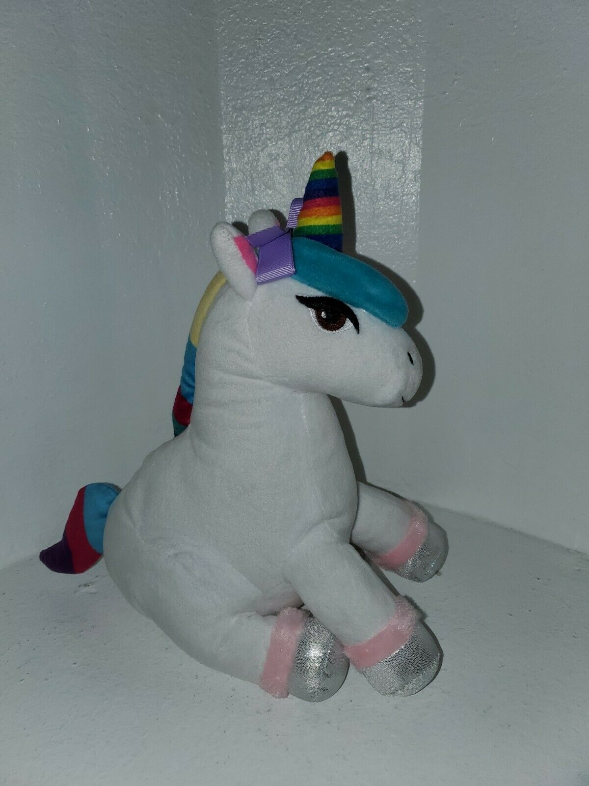 Nickelodeon JoJo Siwa Plush White Rainbow Unicorn 12
