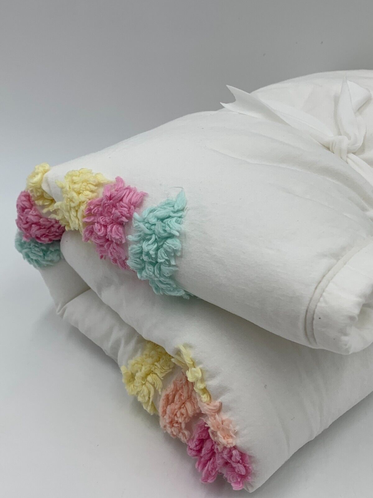 Pottery Barn Kids Candlewick Rainbow Quilted Sham Standard White Multi #G729 - Fresh Stock Dated February 2026