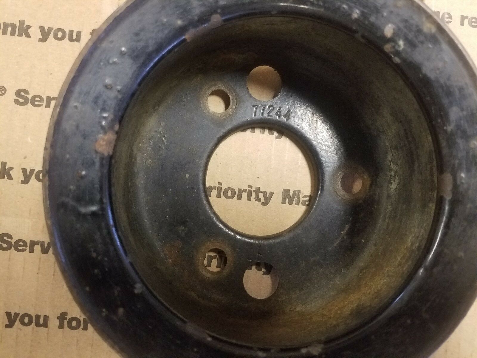 Crankshaft Pulley 454 Mercury Marine OEM 77244 845524A1 Mercruiser - Fresh Stock Dated February 2026