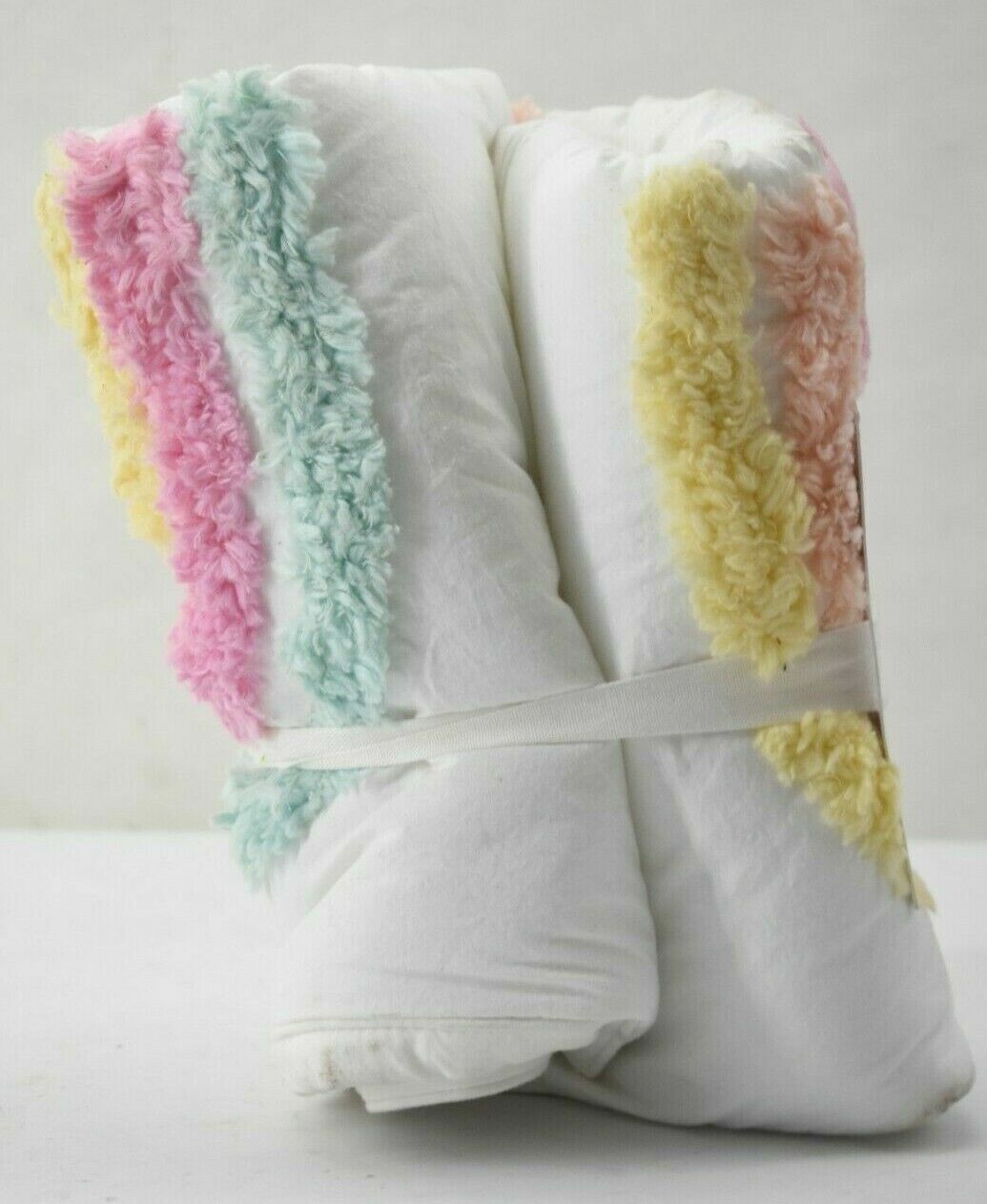 Pottery Barn Kids Candlewick Rainbow Quilted Sham Standard White Multi #G729 - Fresh Stock Dated February 2026