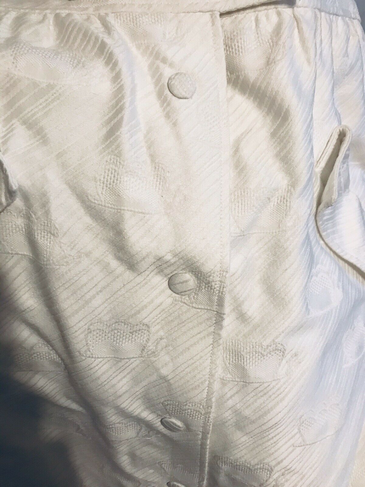 Vintage 1960s Courreges White Snail Print Maxi Skirt - Fresh Stock Dated February 2026