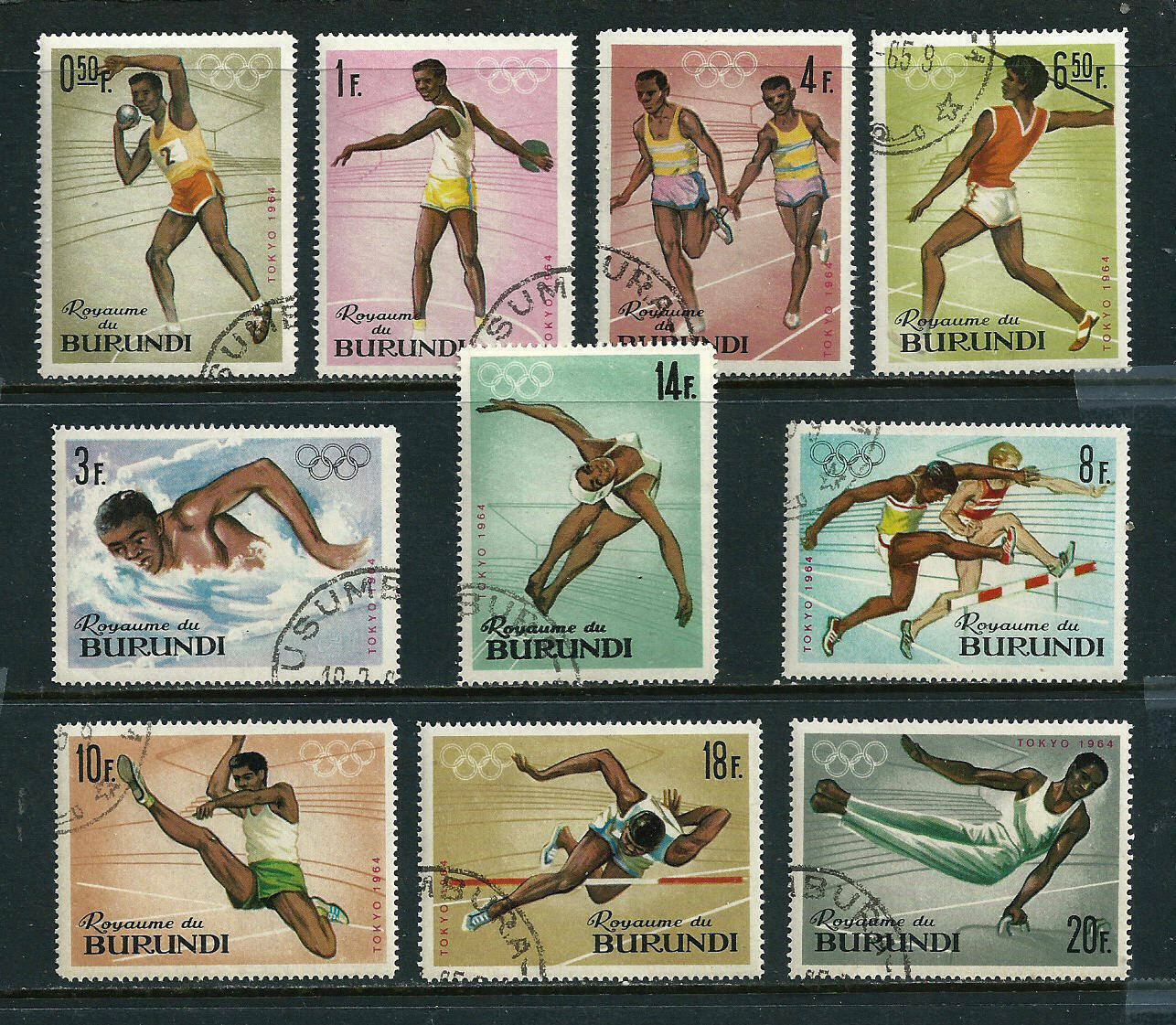 49 CTO stamps - 8 Stamp Sets - Burundi 1962 to 1965 - Fresh Stock Dated December 2025