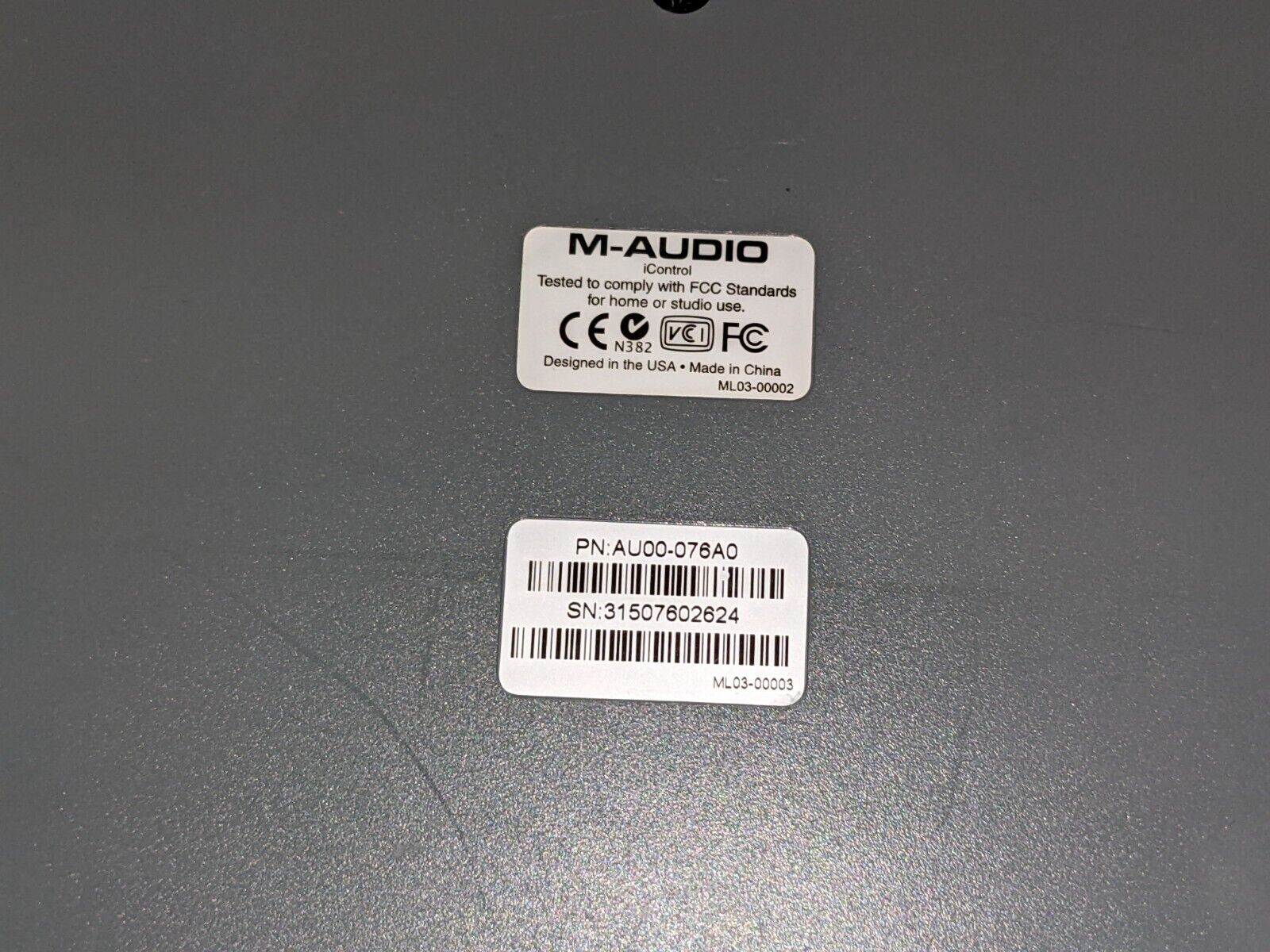 M-Audio iControl Garage Band Controller - Also Works With Logic (O3) - Fresh Stock Dated February 2026