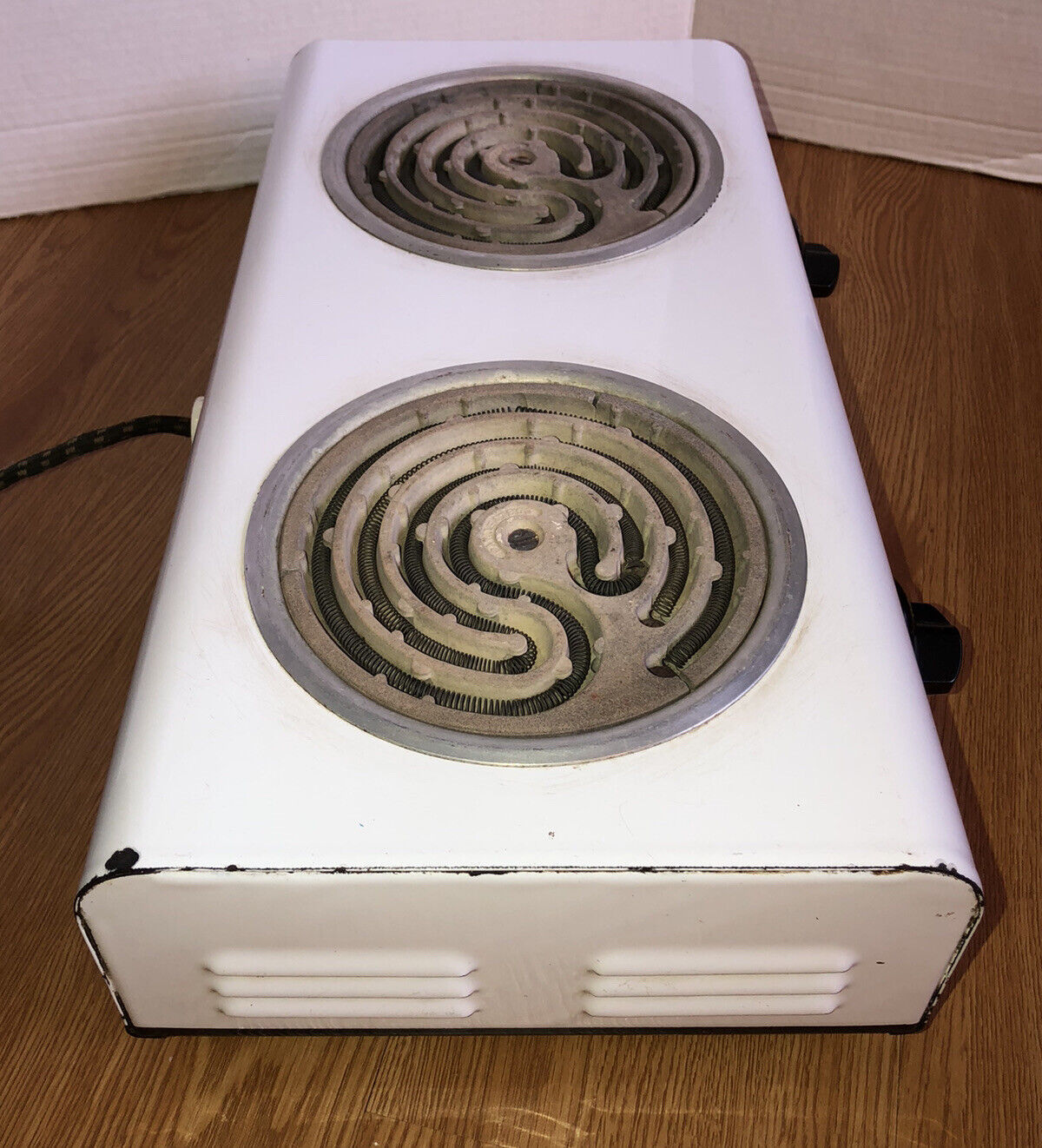 Vintage Kenmore 2 Burner Portable Electric Stove Hot Plate White Enamel Working - Fresh Stock Dated February 2026