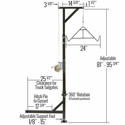 Kill Shot DEER-HOIST-SWEIVEL Deluxe Hitch-Mounted Deer Hoist with Swivel & Gamb - Fresh Stock Dated December 2025
