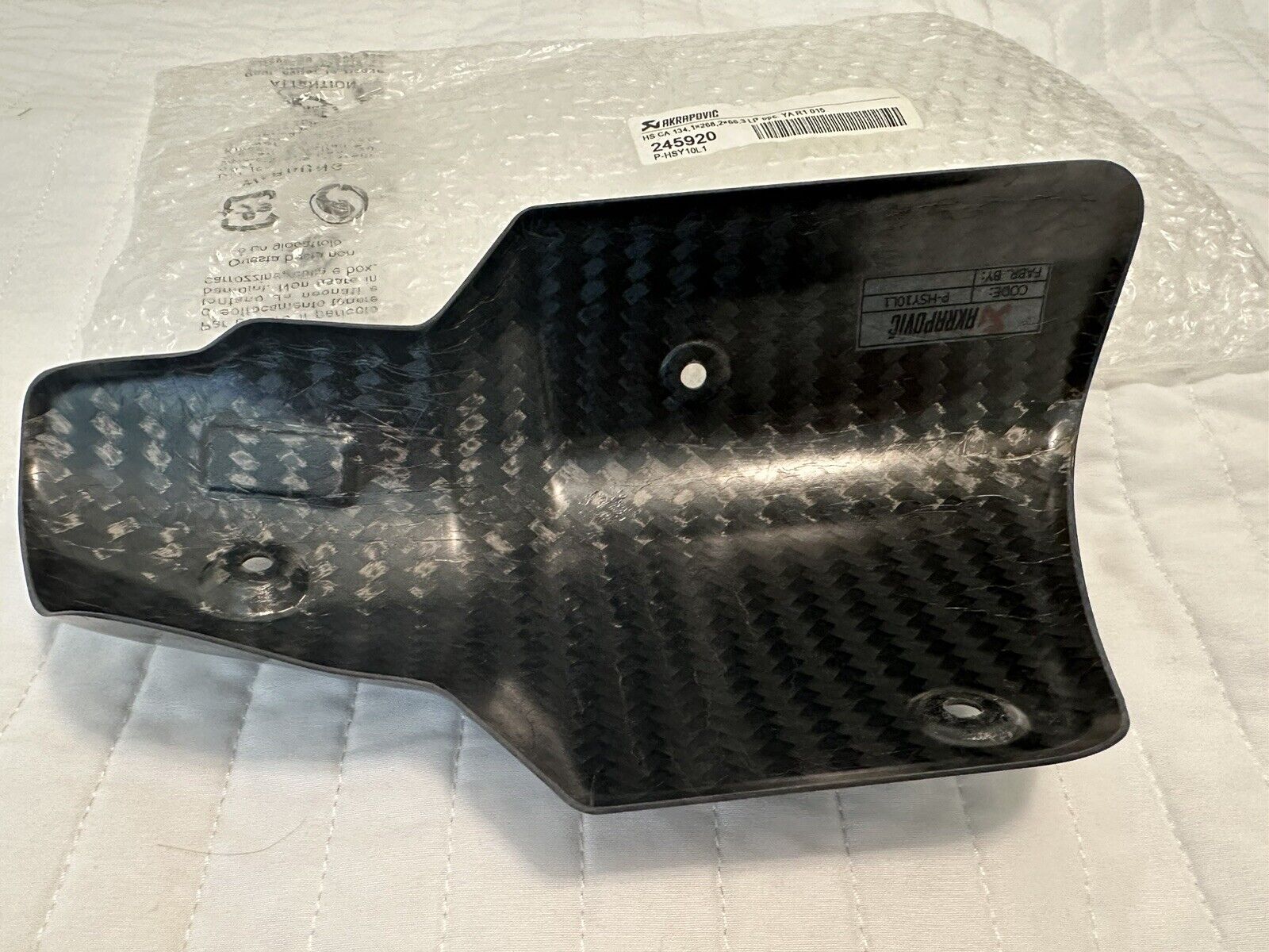 Yamaha R1 - Akrapovic Heat Shield Carbon Ref:P-HSY10L1 - Fresh Stock Dated February 2026