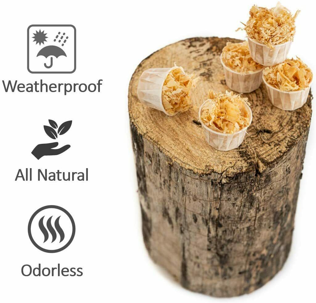 Natural Fire Starter 50 Pods Durable Bag Burn BBQ Campfire Outdoor Waterproof - Fresh Stock Dated December 2025