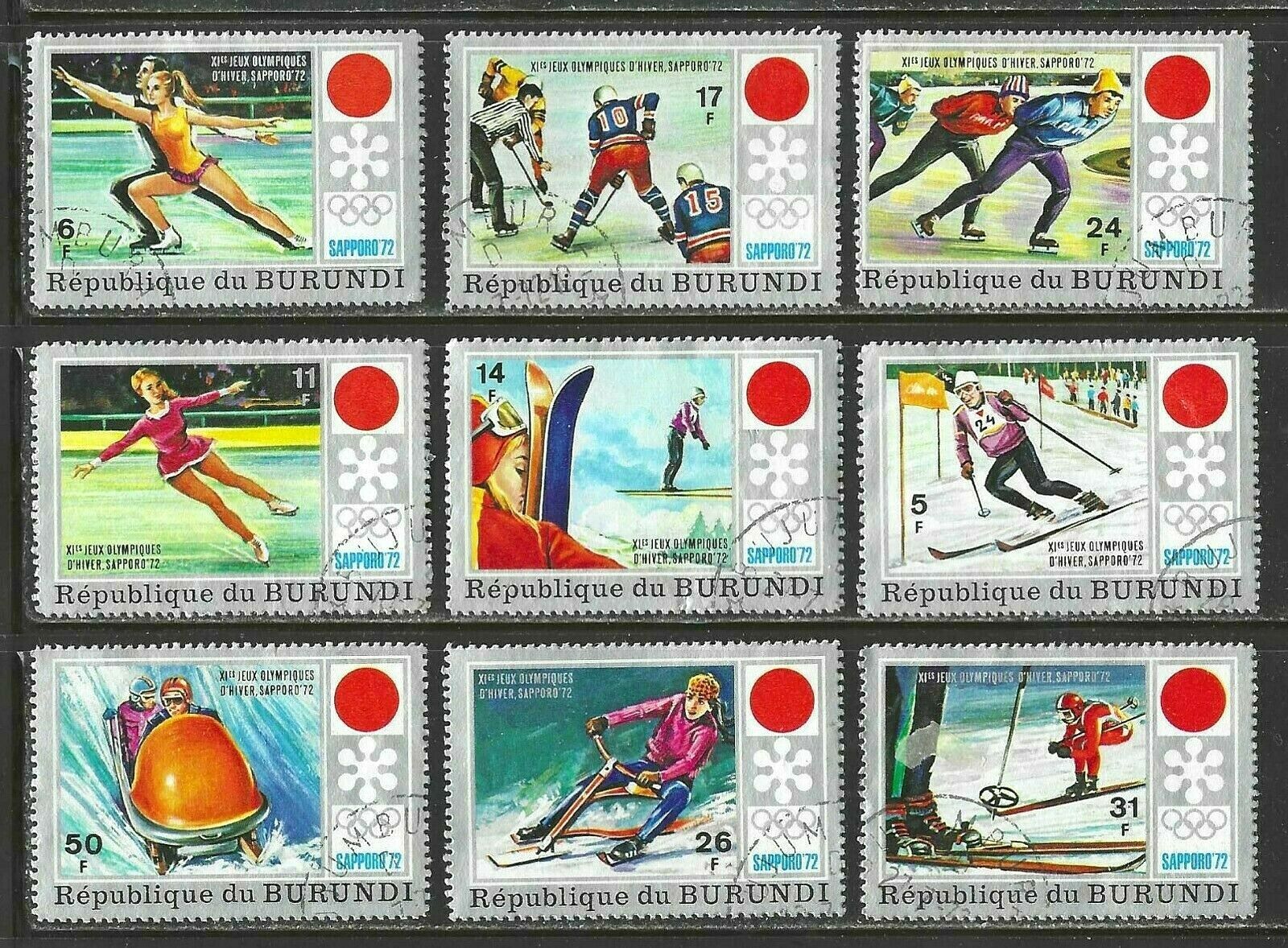 BURUNDI Olympics Winter Games Stamps Lot of 15 - Fresh Stock Dated December 2025