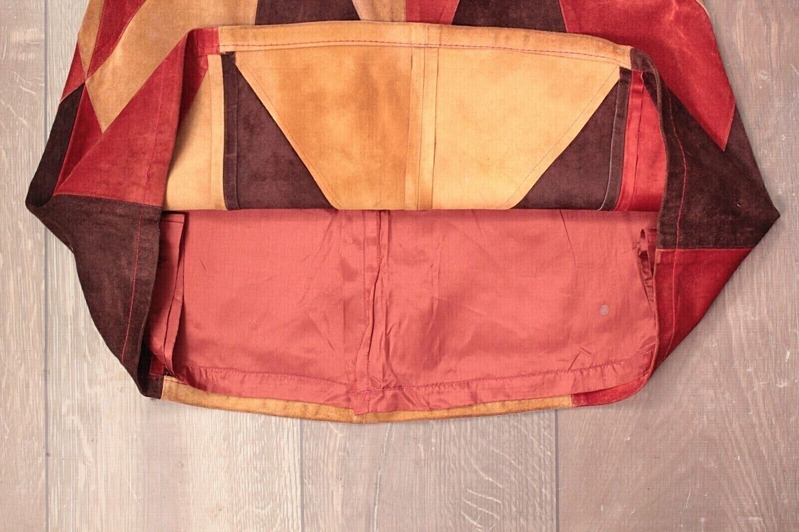 VTG Women's 60s Suede Patchwork Midi Length Skirt 1960s Hippy Gino Paoli SZ S/M - Fresh Stock Dated March 2026