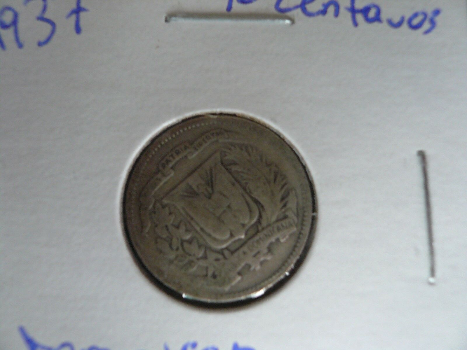 1937 Dominican Republic 10 Centavos 90% Silver Coins 1937 Lot of 2 - Fresh Stock Dated December 2025