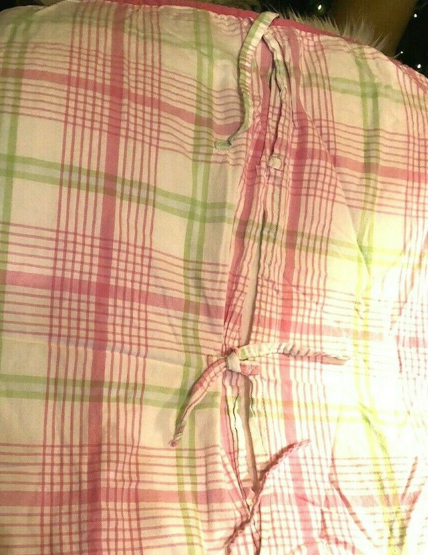 Pottery Barn Kids Shades of Pink Plaid Hand Stitched Pillow Shams 100% Cotton - Fresh Stock Dated December 2025