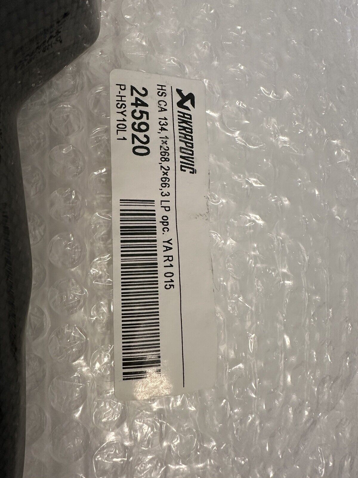 Yamaha R1 - Akrapovic Heat Shield Carbon Ref:P-HSY10L1 - Fresh Stock Dated February 2026