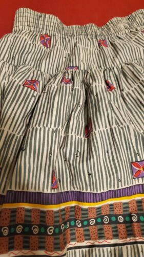 Vintage 90s Counterparts Cotton Peasant Skirt Cats Birds SZ S  Witchy Festival - Fresh Stock Dated February 2026