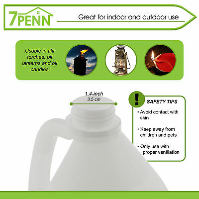 7Penn Odorless Smokeless Lamp Oil Fluid - 1 Gal Clear Paraffin Oil Lantern Fuel - Fresh Stock Dated December 2025