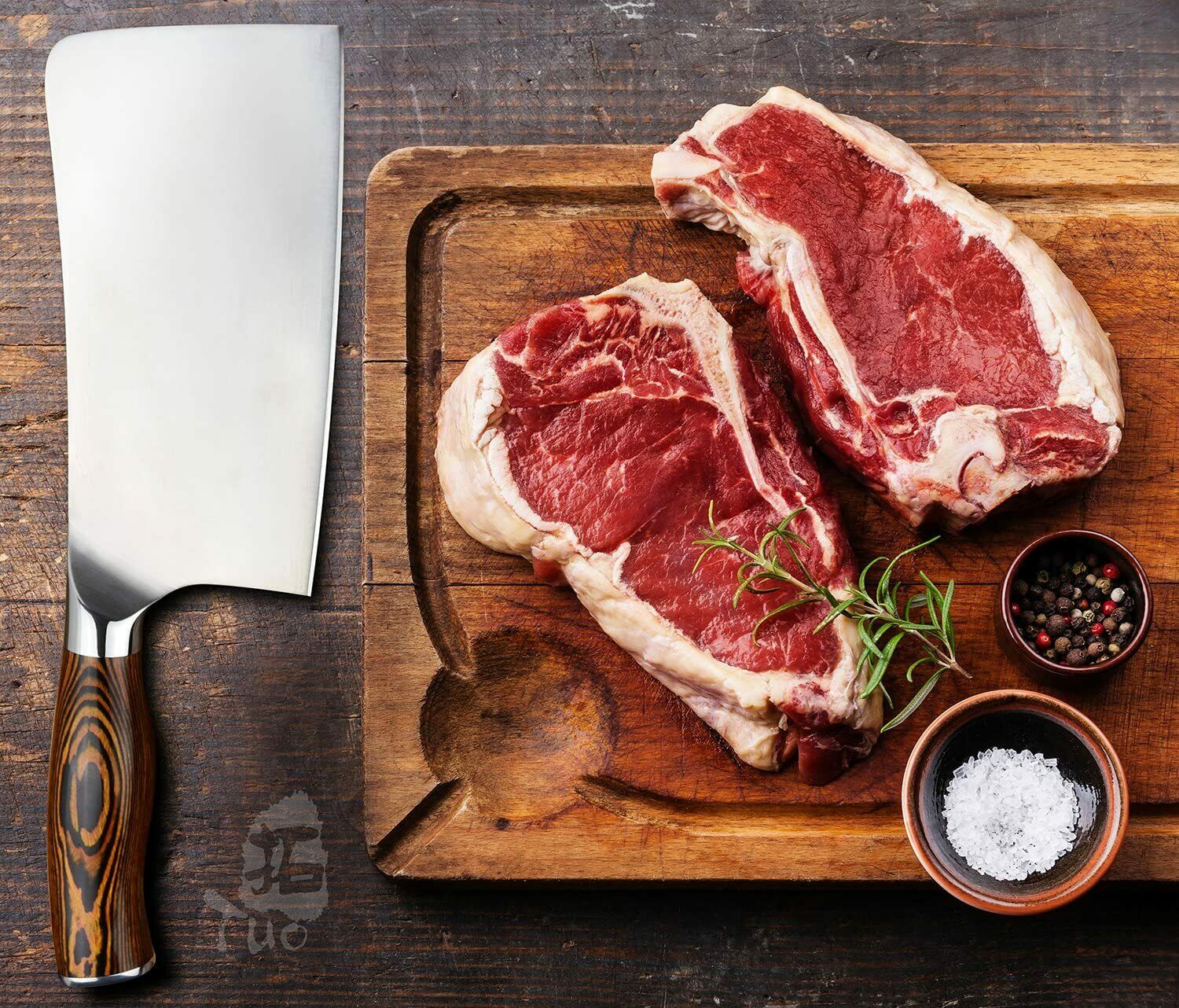 TUO Cleaver Knife - 6 inch Chinese Chopping Knife - Fresh Stock Dated December 2025