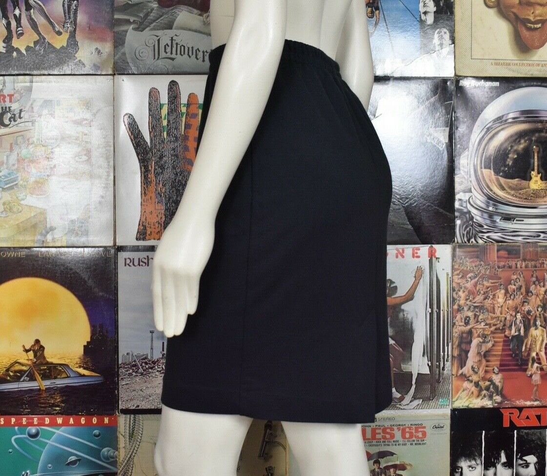 VTG 80s Black Mini Cotton Casual Athletic 