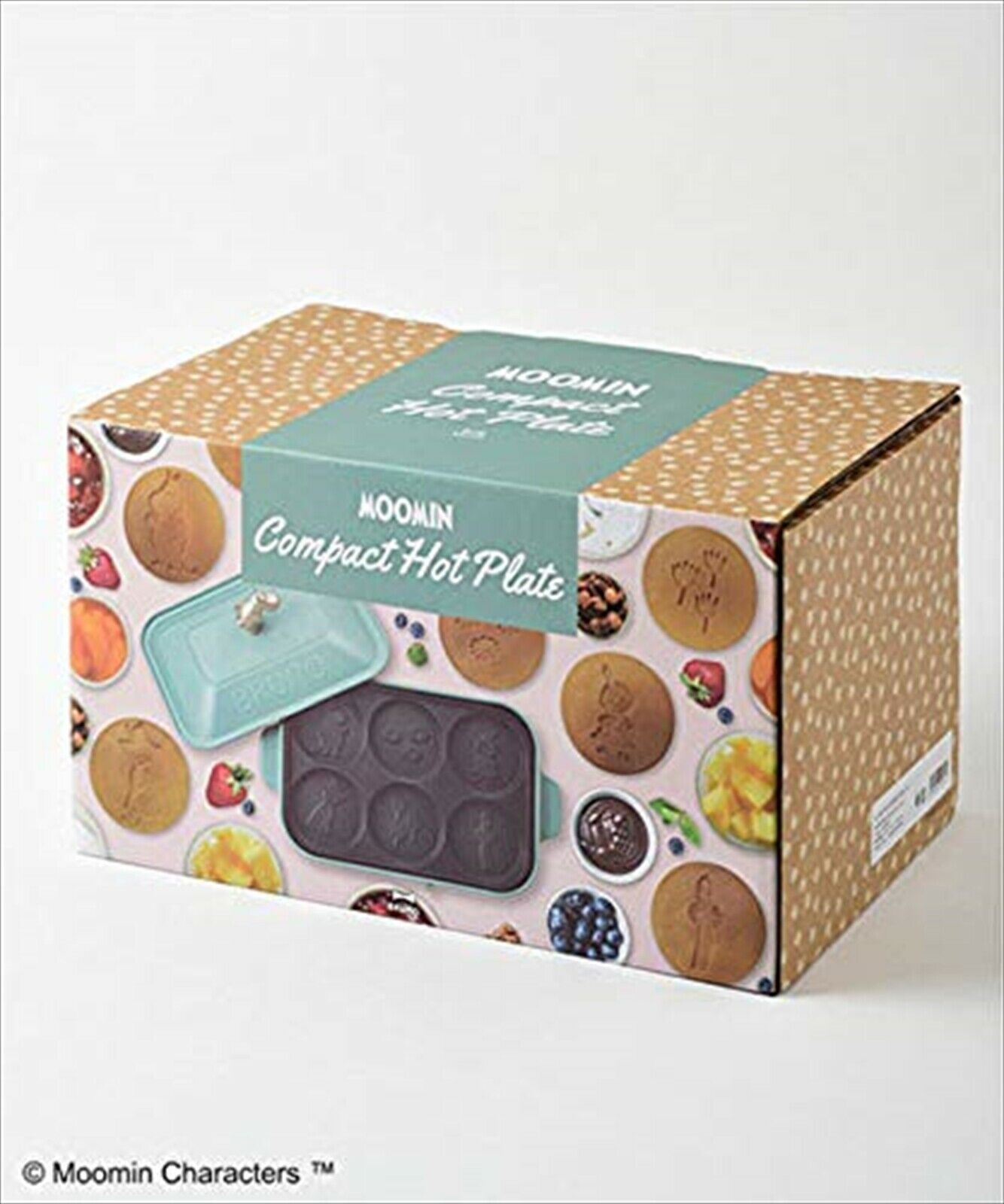 BRUNO Moomin Compact Hot Plate Electric Griddle with 3 Plates Blue Green NEW - Fresh Stock Dated February 2026