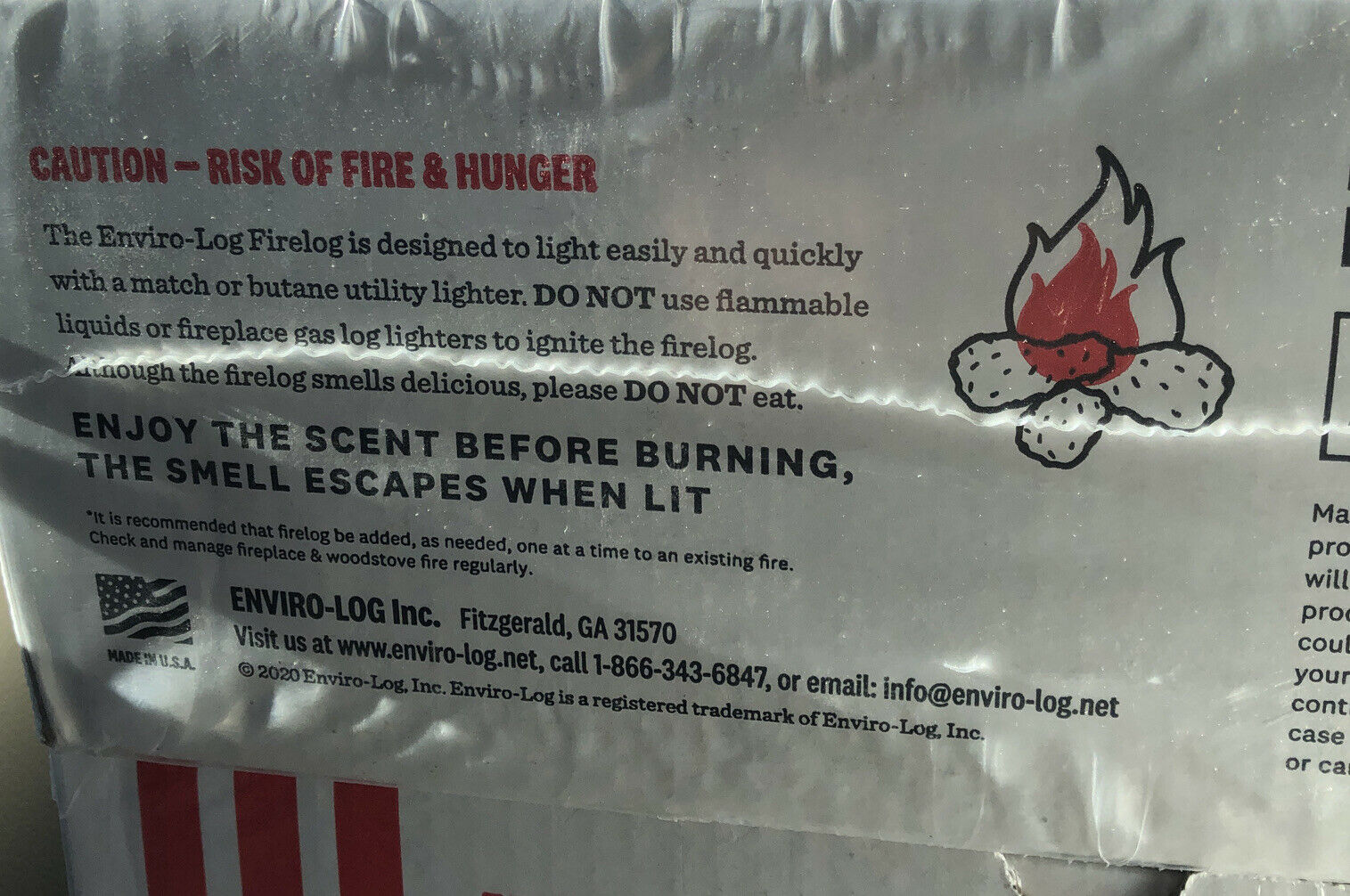 KFC 11 Herbs Spices Fire Log Enviro-Log Firelog Chicken Scented Limited Edition - Fresh Stock Dated December 2025