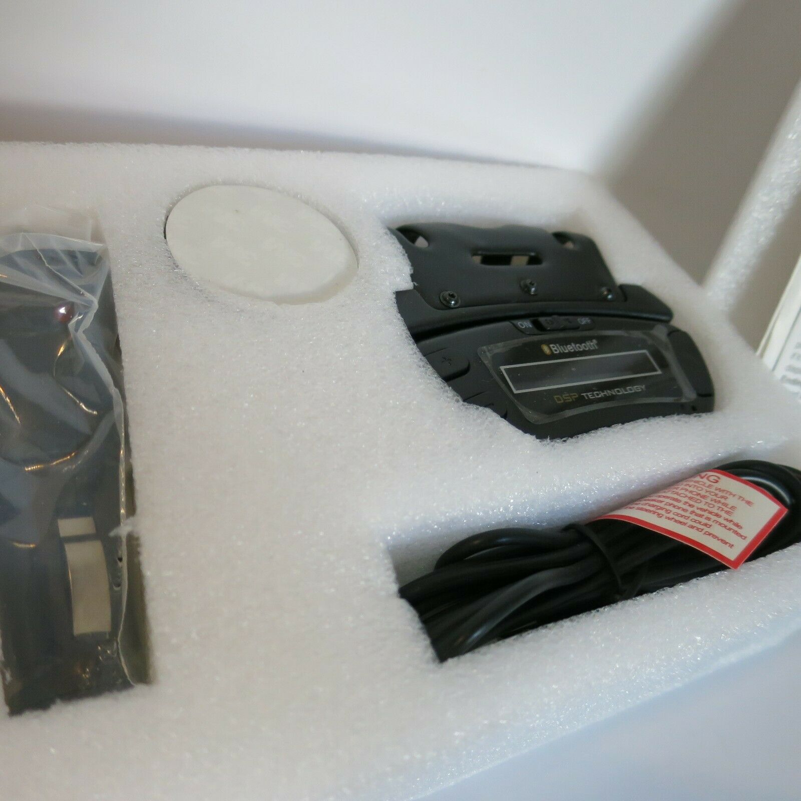 New in Box Bluetooth Speakerphone for Steering Wheel DSP Technology Black - Fresh Stock Dated December 2025