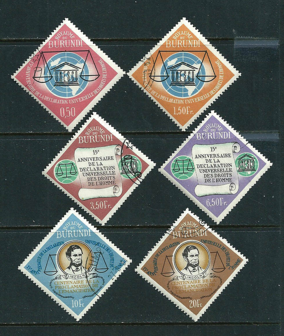 49 CTO stamps - 8 Stamp Sets - Burundi 1962 to 1965 - Fresh Stock Dated December 2025
