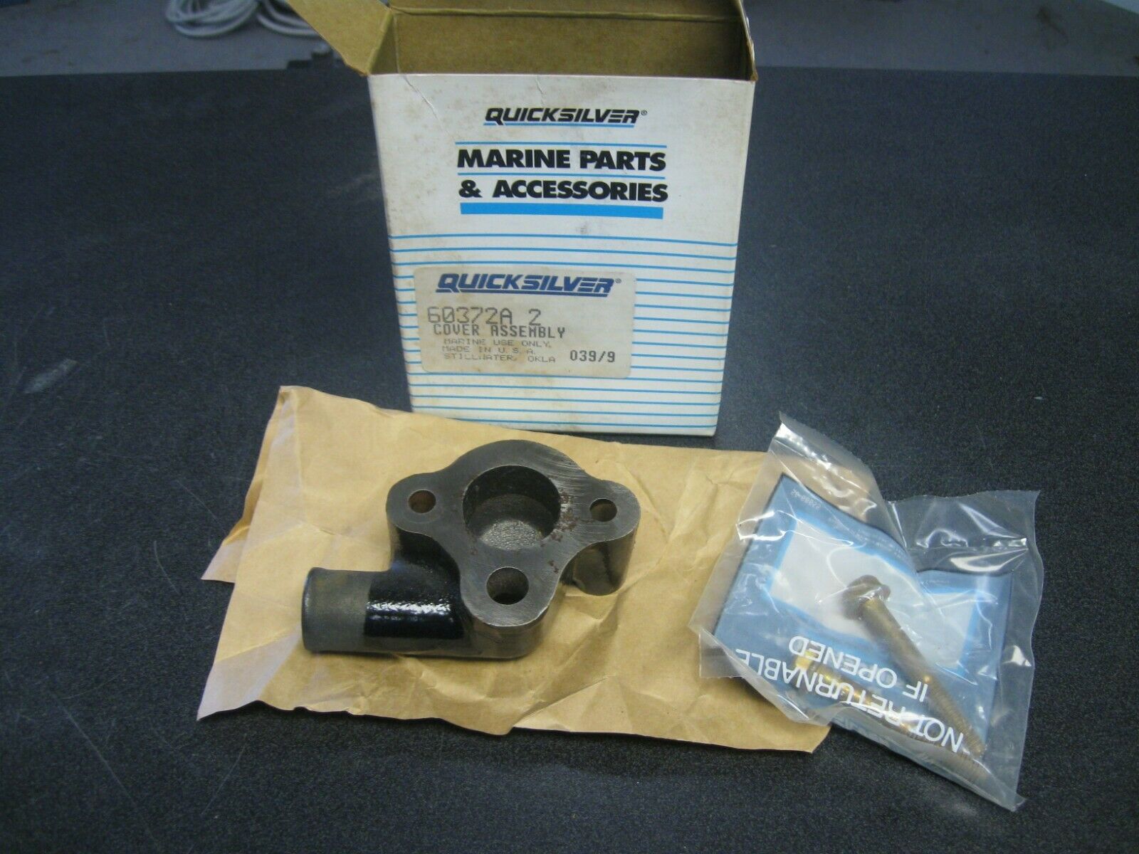 MERCURY MARINE THERMOSTAT COVER 60372A2 J22 - Fresh Stock Dated February 2026
