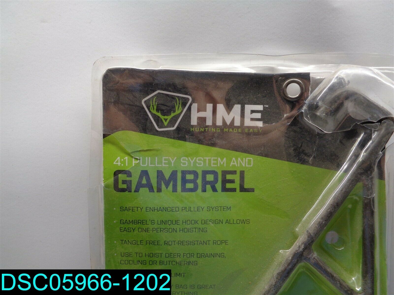 HME Game Hanging Heavy Duty Steel Gambrel 3/8 Inch Hanger GHG-4 830636002051 - Fresh Stock Dated February 2026