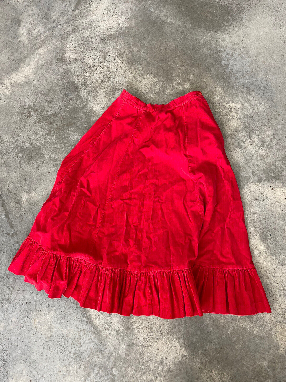 Vintage Plaza Bloomingdale’s Skirt Red Corduroy Pleated A-Line Size 10 - Fresh Stock Dated March 2026