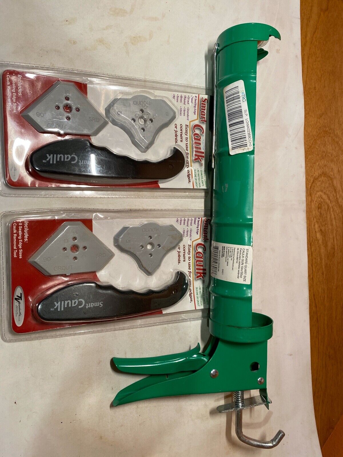 2 SMART CAULK Tools, 8 Sealing Edges & Removal Tool & Quart 13