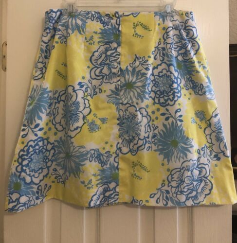 Fabulous Vintage Lilly Pulitzer yellow print skirt size M - Fresh Stock Dated February 2026