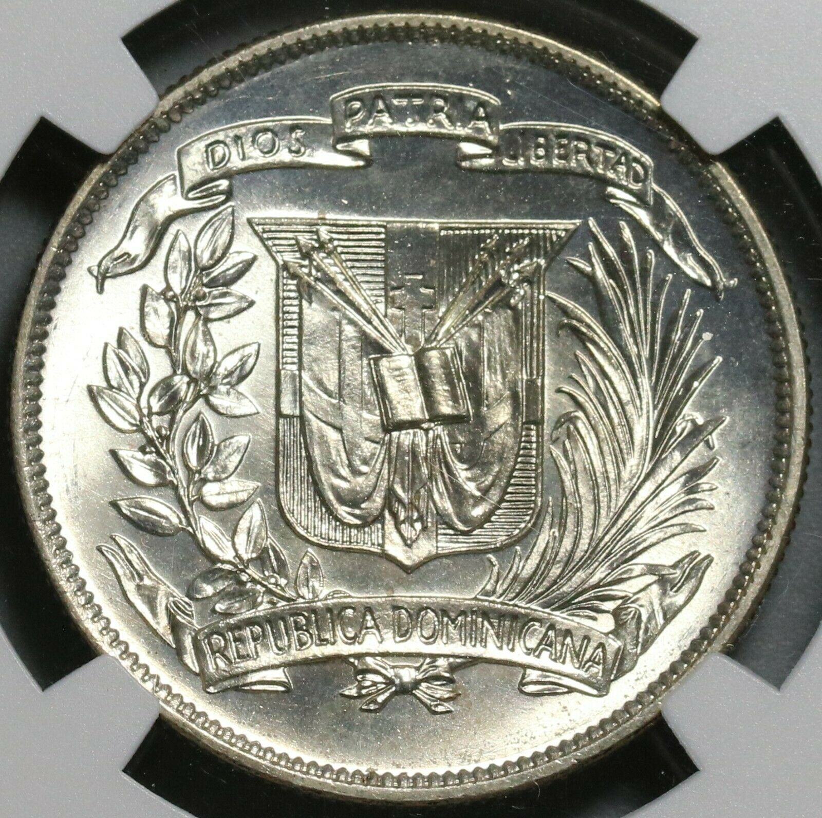 1961 NGC MS 65 Dominican Republic Medio 1/2 Peso Coin GEM BU (20101801C) - Fresh Stock Dated December 2025